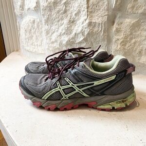 ASICS‎ Gel Sonoma Athletic Shoes Sneakers Womens 8 Gray Green Pink T4F7N